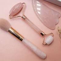 Christmas Custom Popular Beautiful Crystal Cosmetic Makeup Brush Sets With Jade Roller Set For Gift