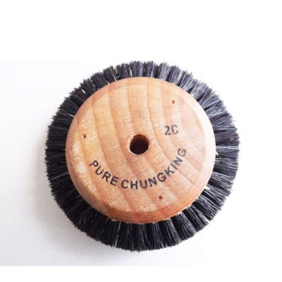 Polishing Brush Black Bristle Buffing Abrasive Brush with Wooden Core Jewelry Tools