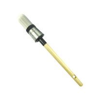 High Quality Birch Wood Handle Circular Brush Nylon Bristle Round Head Paint Brush